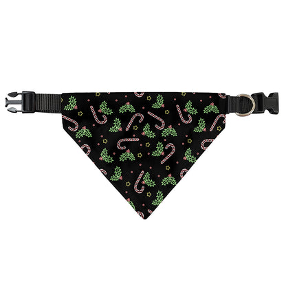 Lights Christmas Pattern Print Over The Collar Dog Bandana