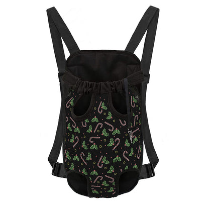 Lights Christmas Pattern Print Pet Carrier Backpack
