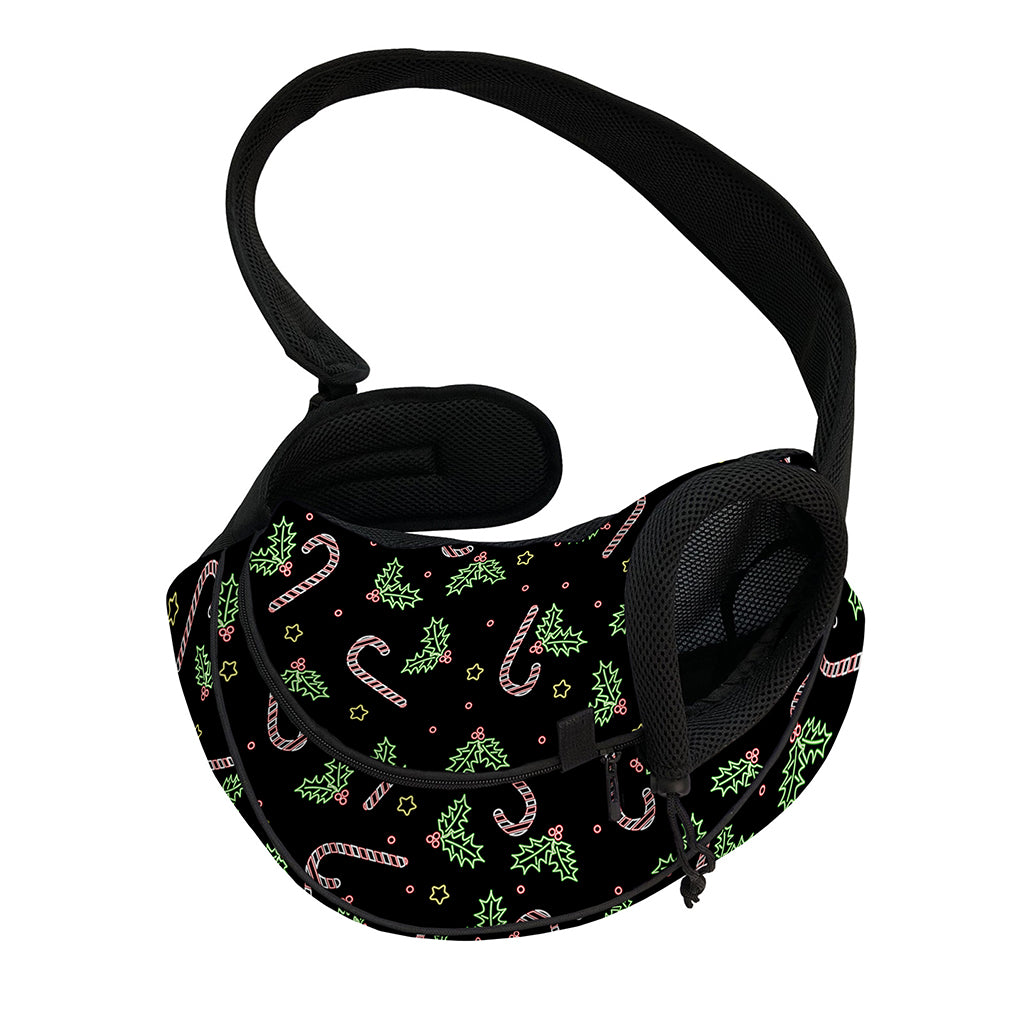 Lights Christmas Pattern Print Pet Sling Carrier