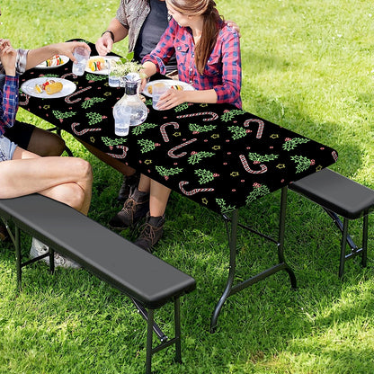 Lights Christmas Pattern Print Picnic Table Cover