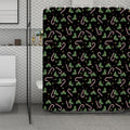 Lights Christmas Pattern Print Polyester Shower Curtain