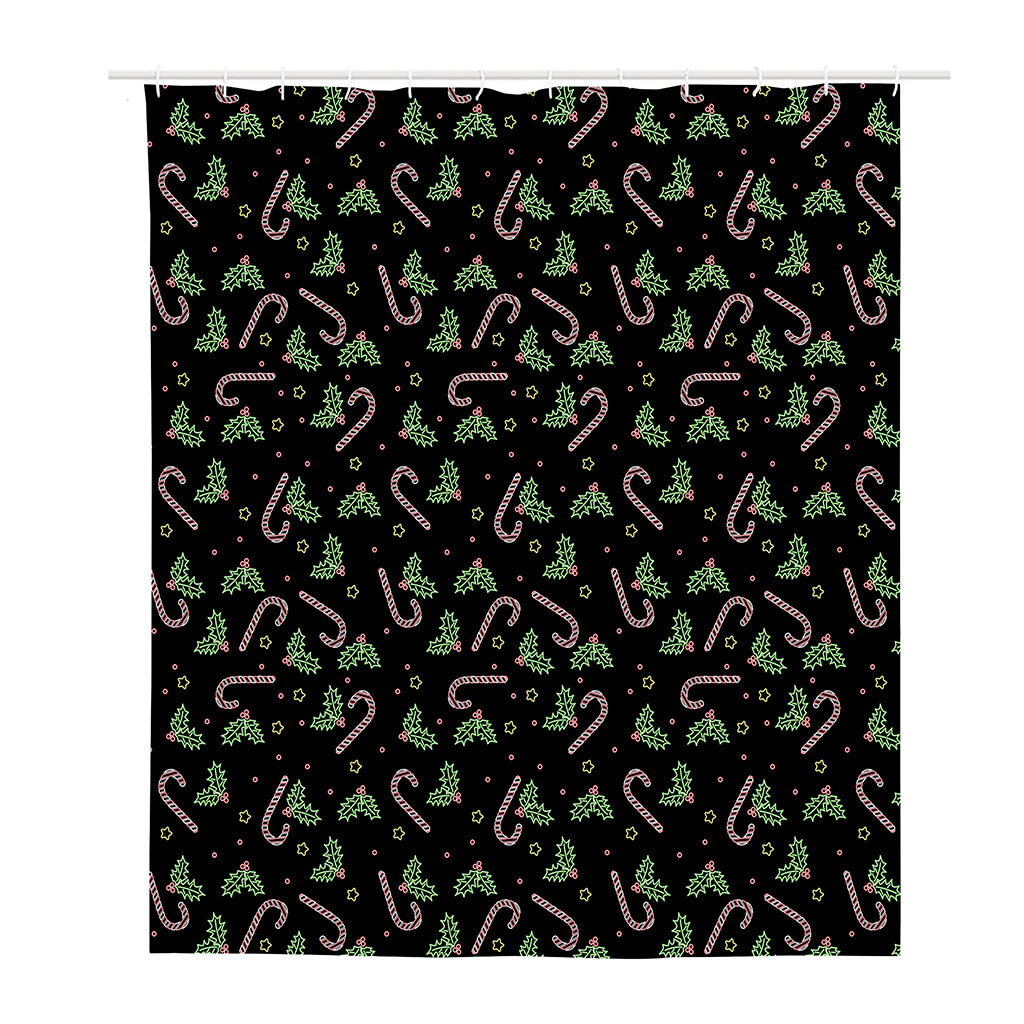 Lights Christmas Pattern Print Polyester Shower Curtain