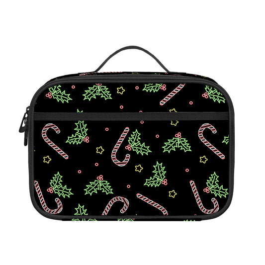 Lights Christmas Pattern Print Portable Lunch Bag