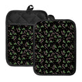 Lights Christmas Pattern Print Pot Holders With Pocket