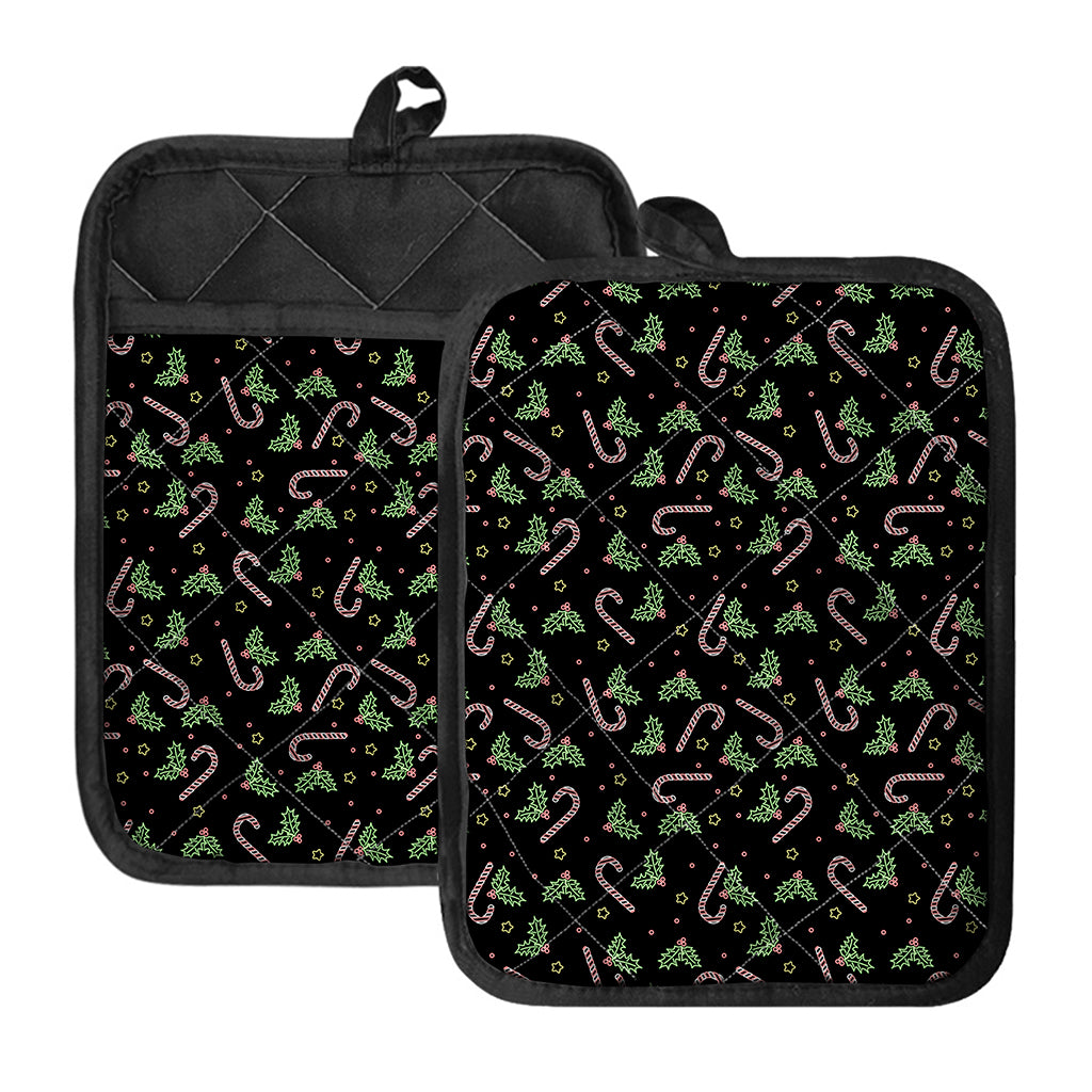 Lights Christmas Pattern Print Pot Holders With Pocket
