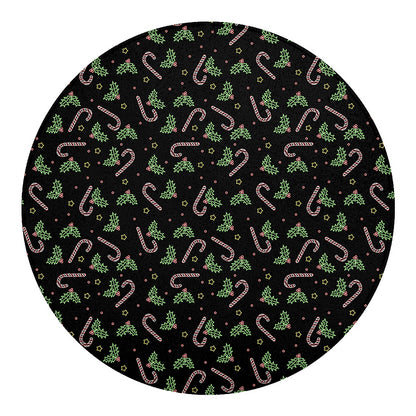 Lights Christmas Pattern Print Round Blanket