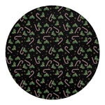 Lights Christmas Pattern Print Round Blanket