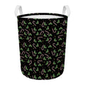 Lights Christmas Pattern Print Round Laundry Basket