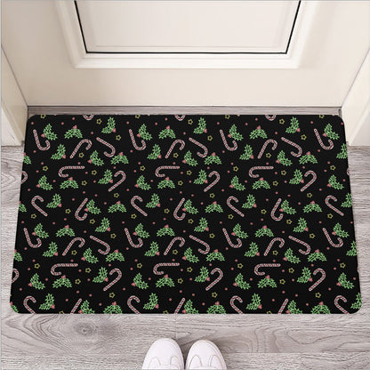 Lights Christmas Pattern Print Rubber Doormat