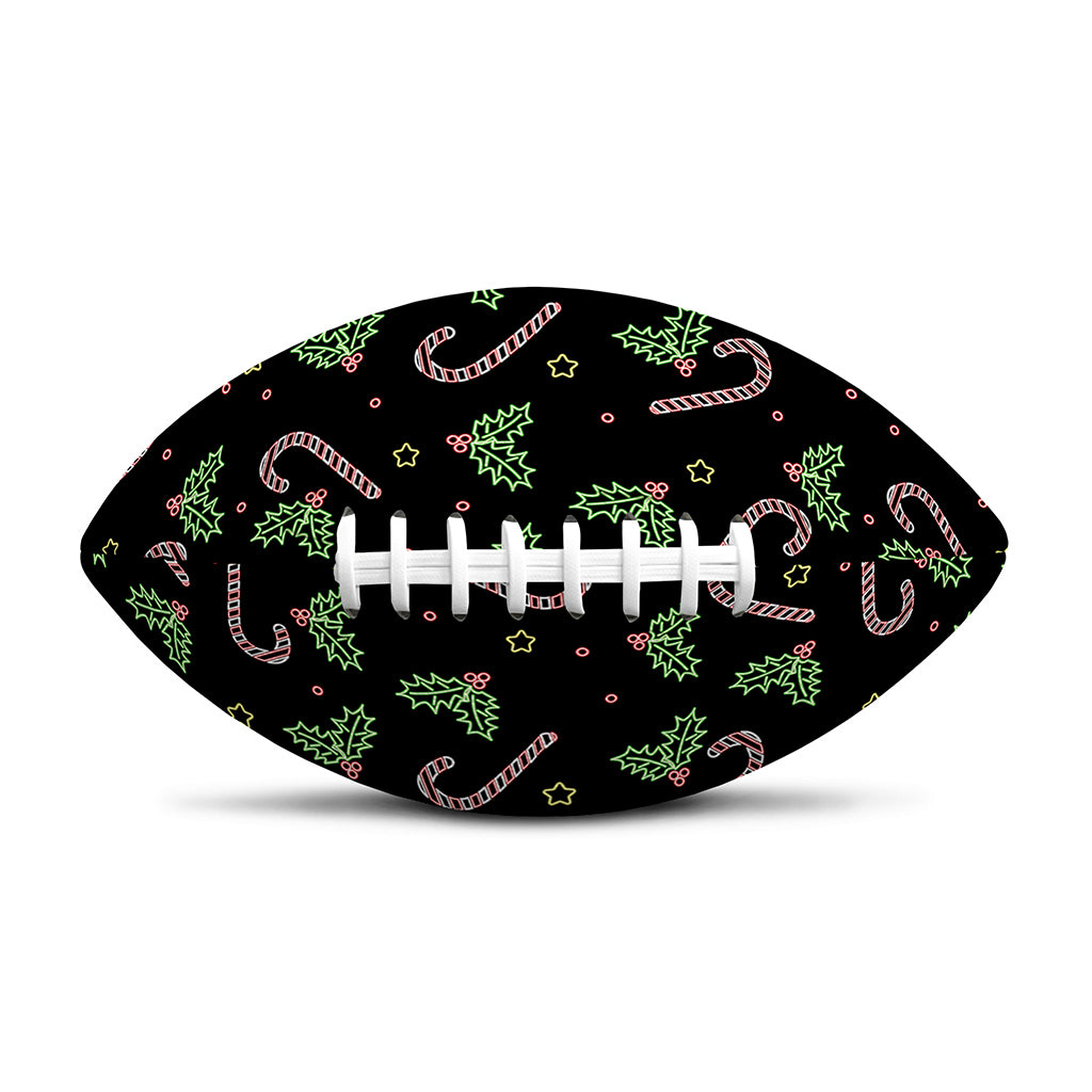 Lights Christmas Pattern Print Rugby Ball