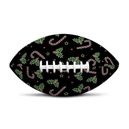 Lights Christmas Pattern Print Rugby Ball