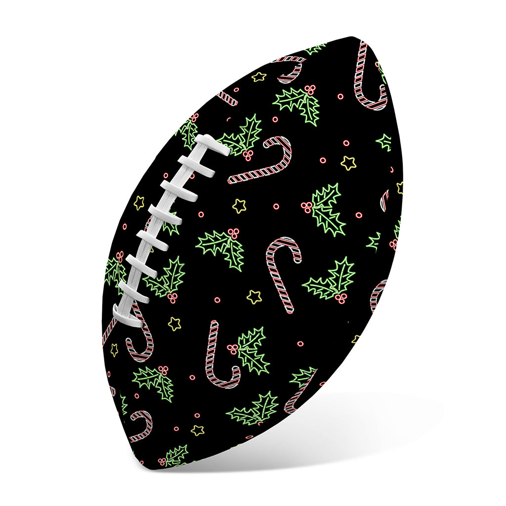 Lights Christmas Pattern Print Rugby Ball
