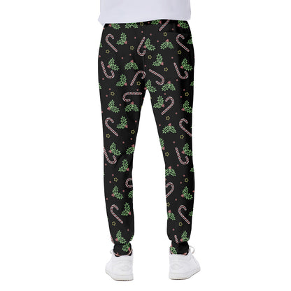 Lights Christmas Pattern Print Scuba Joggers