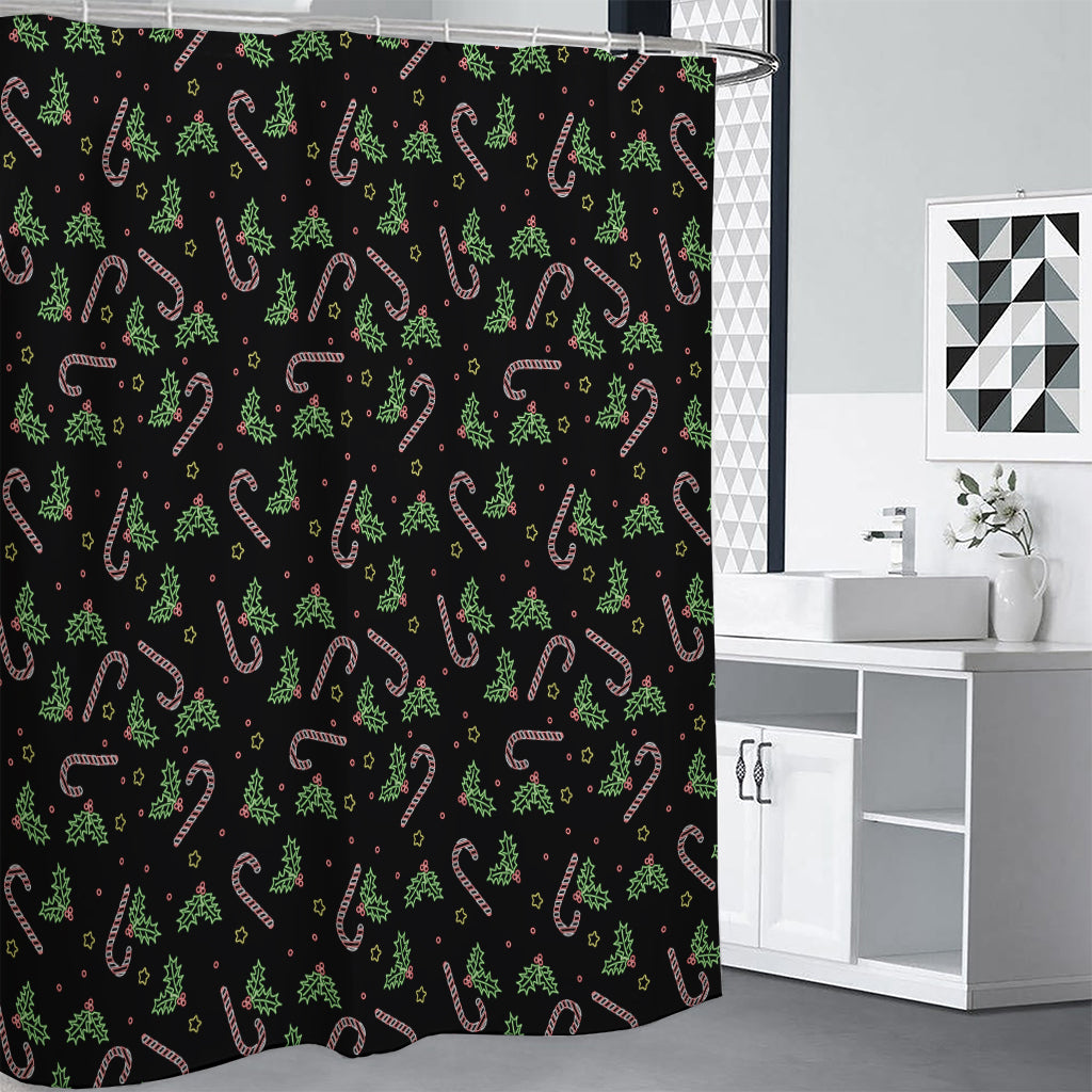 Lights Christmas Pattern Print Shower Curtain