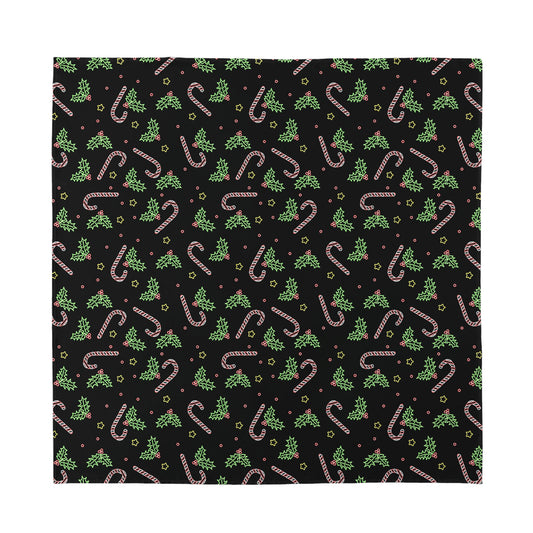 Lights Christmas Pattern Print Silk Bandana
