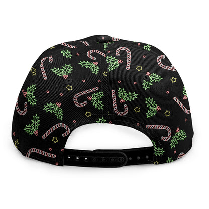 Lights Christmas Pattern Print Snapback Cap