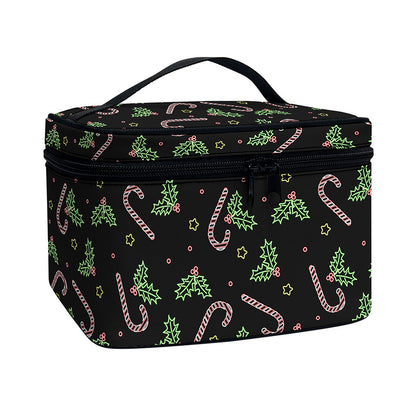 Lights Christmas Pattern Print Travel Makeup Bag