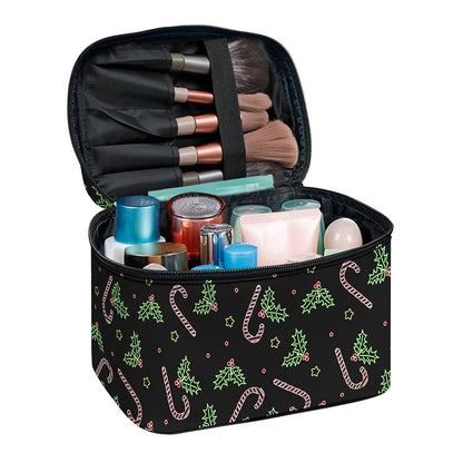 Lights Christmas Pattern Print Travel Makeup Bag