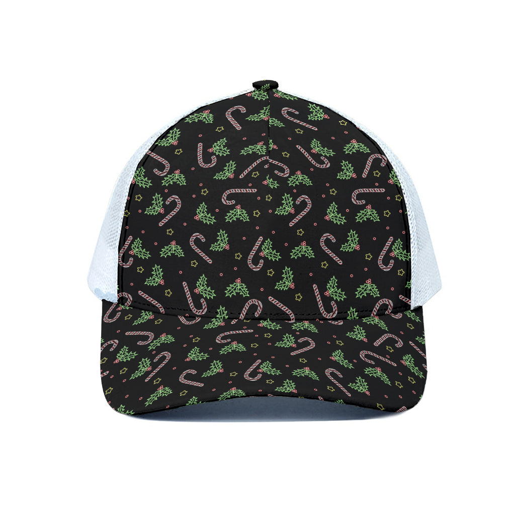 Lights Christmas Pattern Print White Mesh Trucker Cap
