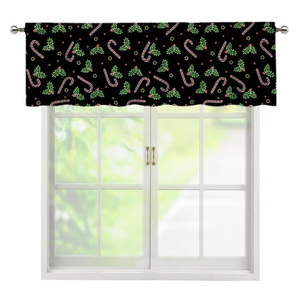 Lights Christmas Pattern Print Window Valance