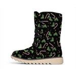 Lights Christmas Pattern Print Winter Boots
