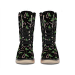 Lights Christmas Pattern Print Winter Boots