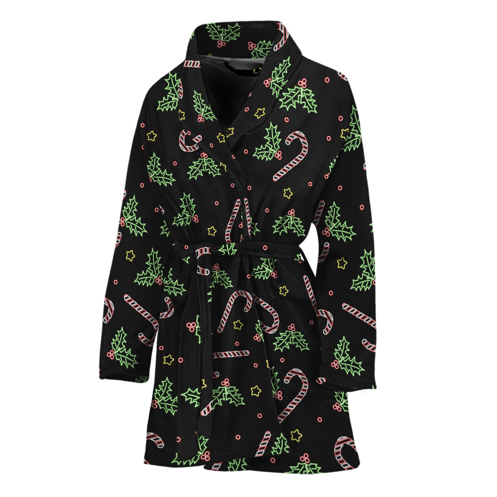 Lights Christmas Pattern Print Women's Bathrobe