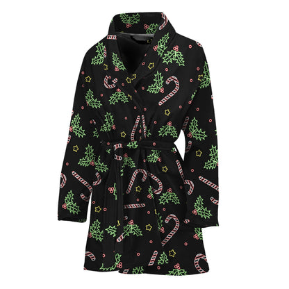 Lights Christmas Pattern Print Women's Bathrobe
