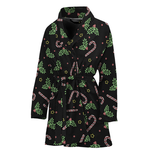 Lights Christmas Pattern Print Women's Bathrobe
