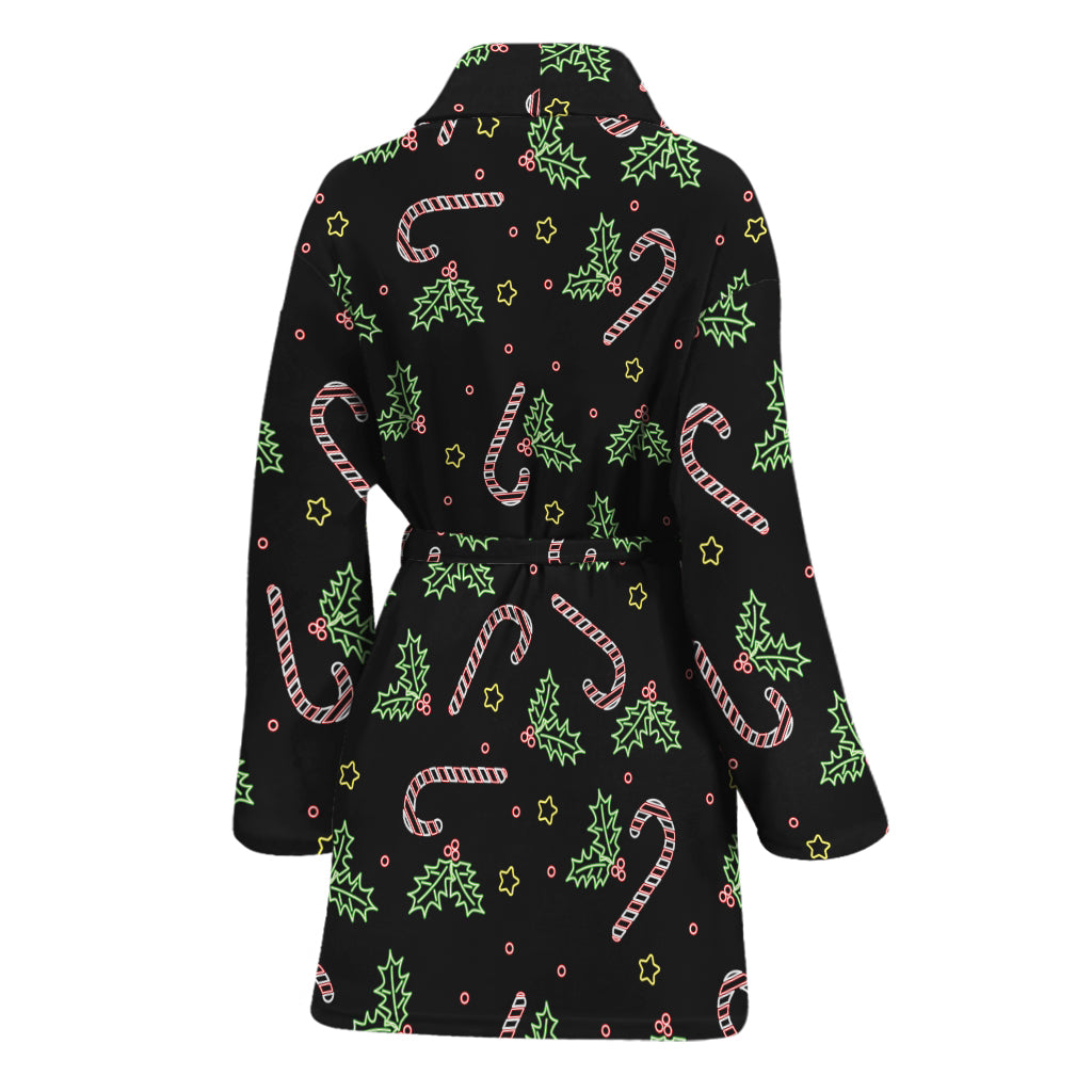 Lights Christmas Pattern Print Women's Bathrobe