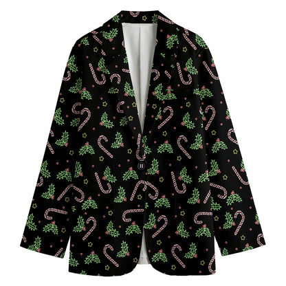 Lights Christmas Pattern Print Women's Blazer