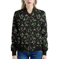 Lights Christmas Pattern Print Women's Bomber Jacket