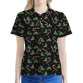 Lights Christmas Pattern Print Women's Polo Shirt