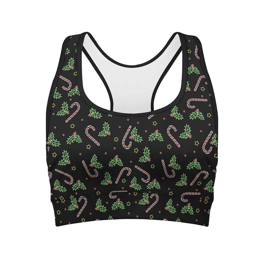 Lights Christmas Pattern Print Women's Sports Bra
