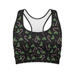 Lights Christmas Pattern Print Women's Sports Bra