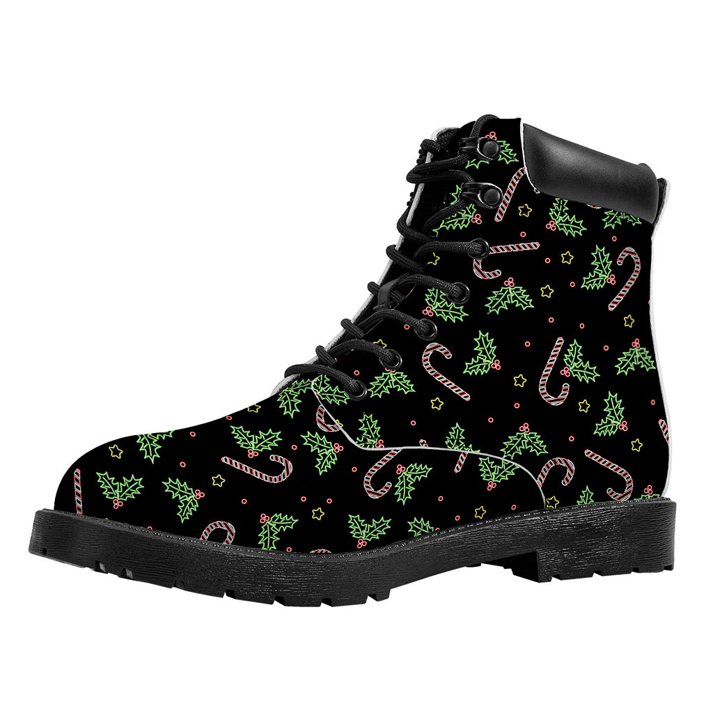 Lights Christmas Pattern Print Work Boots