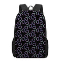 Lights Heart Pattern Print 17 Inch Backpack