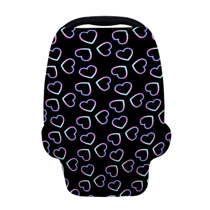 Lights Heart Pattern Print Baby Seat Cover