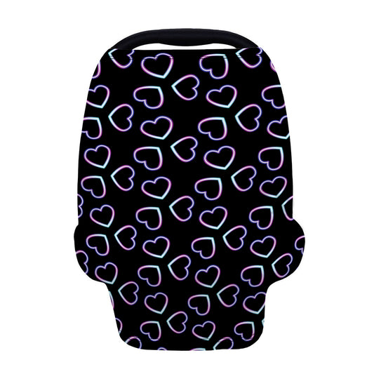Lights Heart Pattern Print Baby Seat Cover