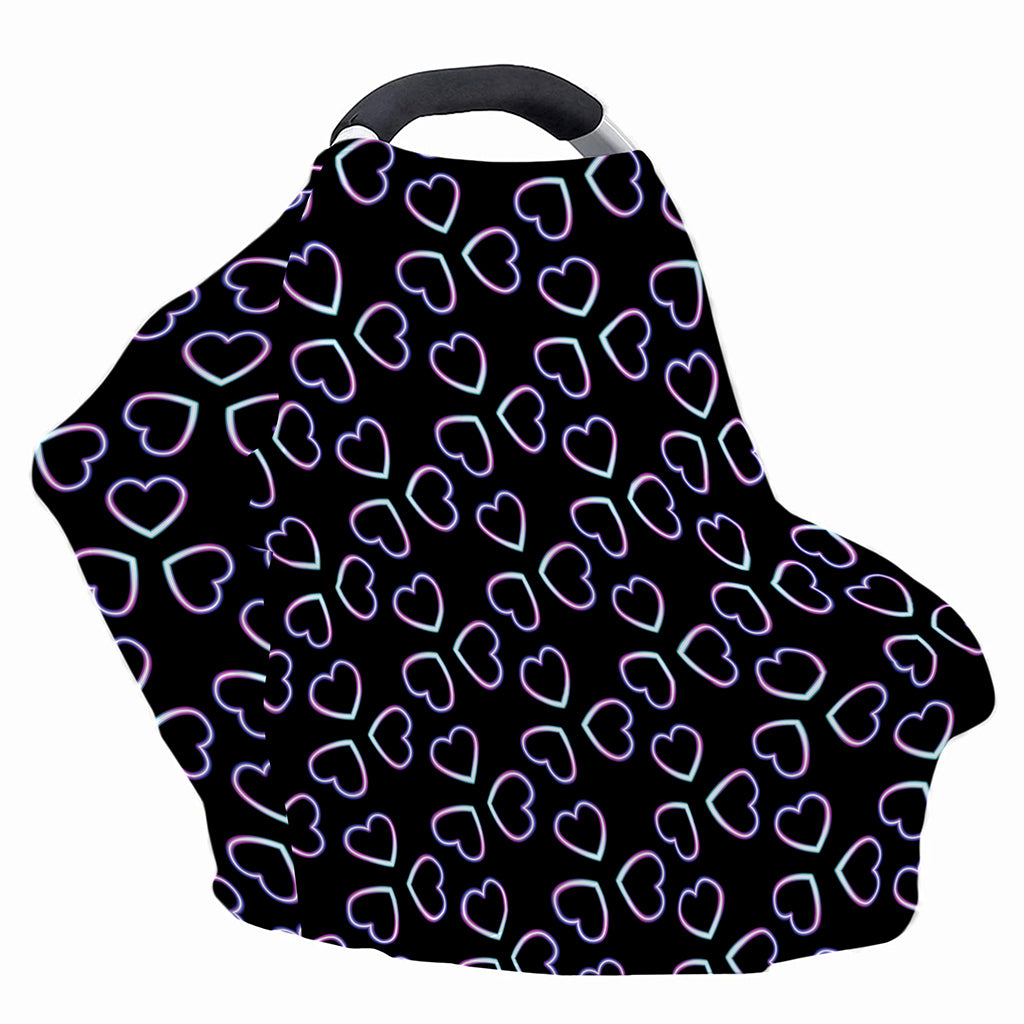 Lights Heart Pattern Print Baby Seat Cover