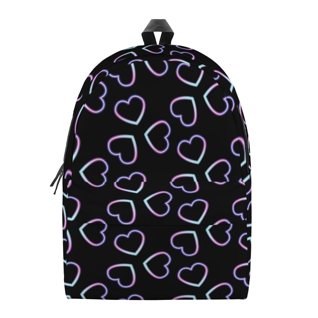 Lights Heart Pattern Print Backpack