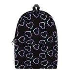 Lights Heart Pattern Print Backpack