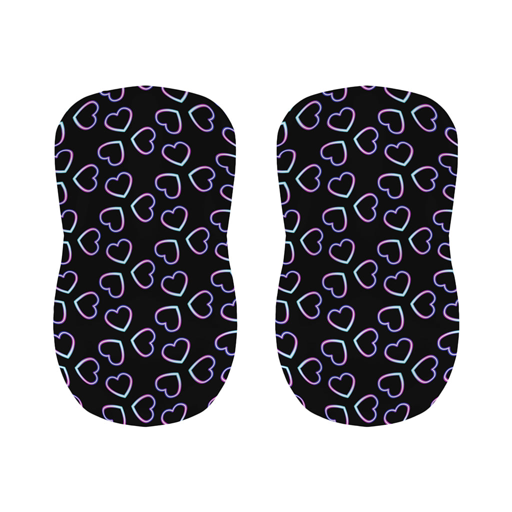 Lights Heart Pattern Print Bar Stool Covers