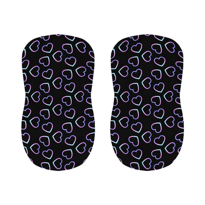Lights Heart Pattern Print Bar Stool Covers