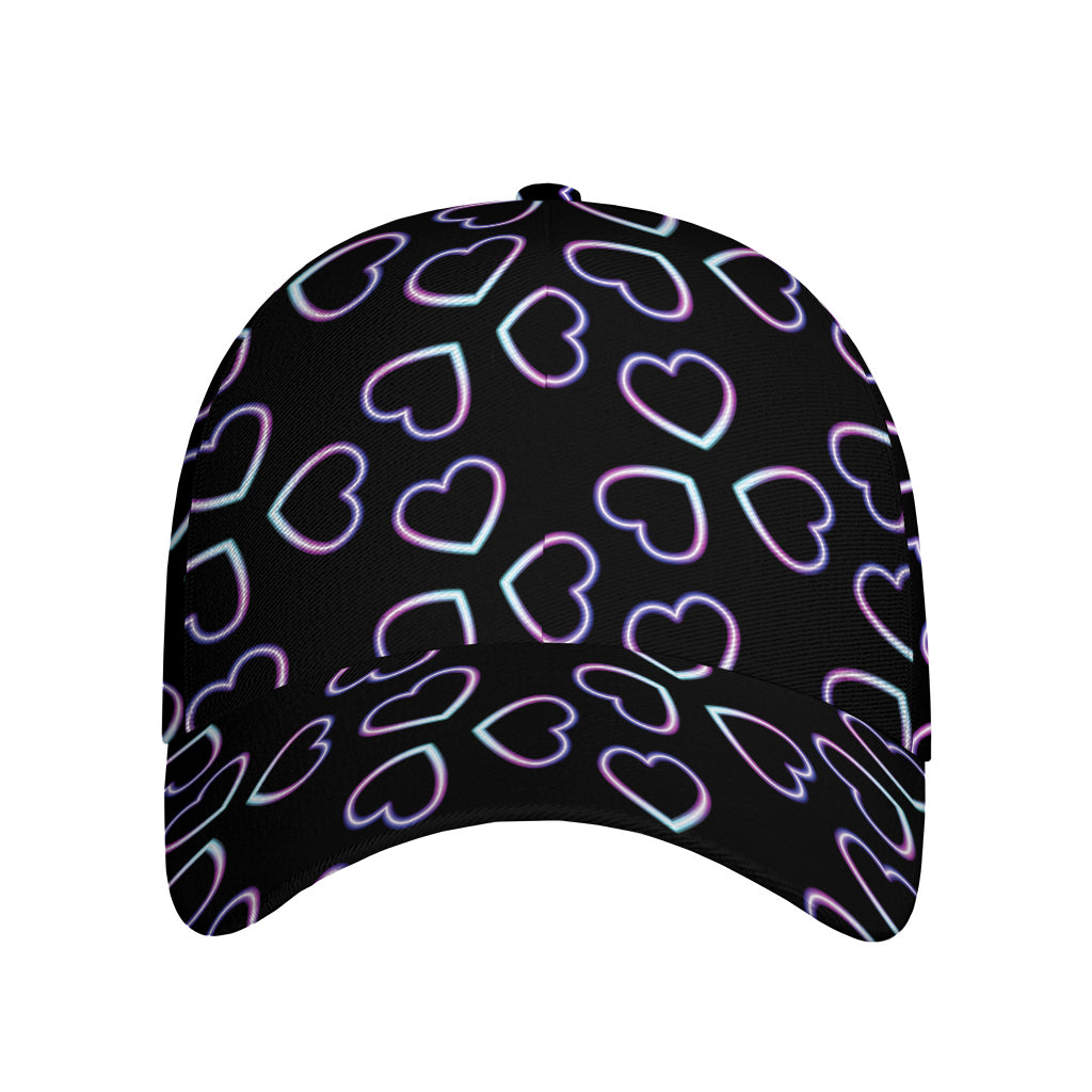 Lights Heart Pattern Print Baseball Cap