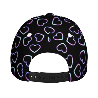 Lights Heart Pattern Print Baseball Cap