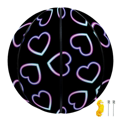 Lights Heart Pattern Print Basketball