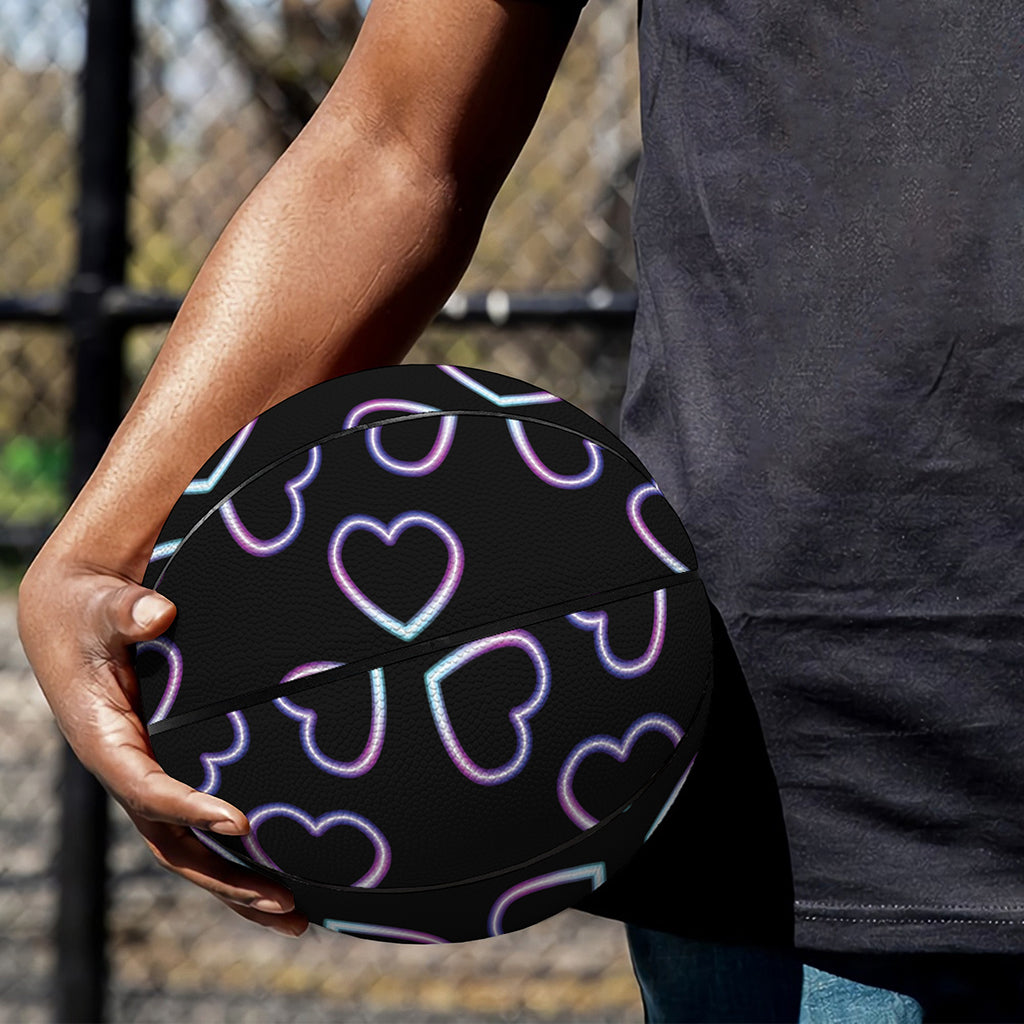 Lights Heart Pattern Print Basketball