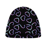 Lights Heart Pattern Print Beanie