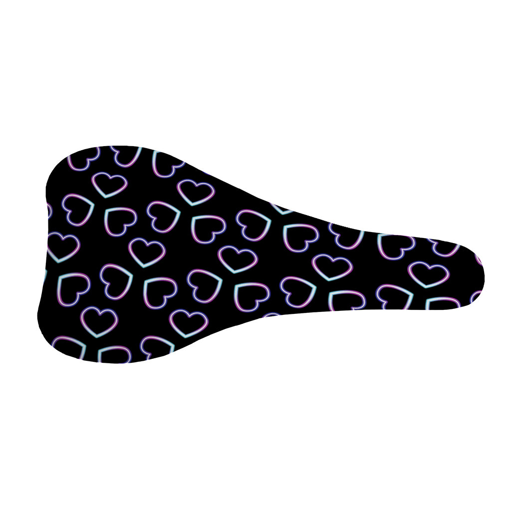 Lights Heart Pattern Print Bicycle Seat Cover